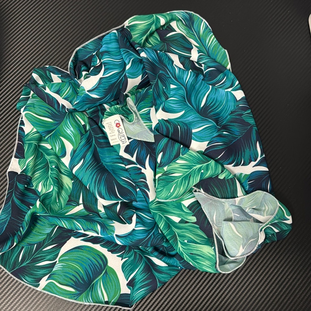 Palm tree wrap around skirt - PAREO. With palm tree bag
